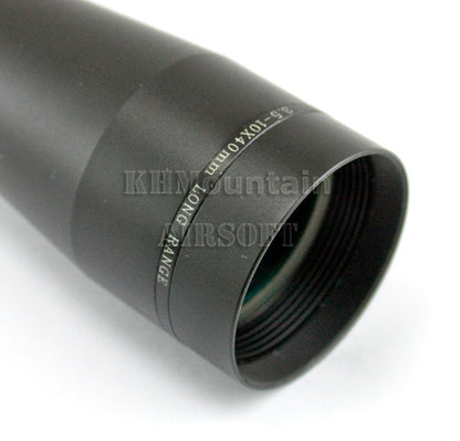 3.5-10 x 40 Red / Green Illuminated Mil-Dot Rifle Scope (A40)