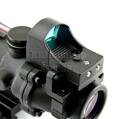 ACOG NSN Style 4x32 scope with Mini Red Dot Sight / Black