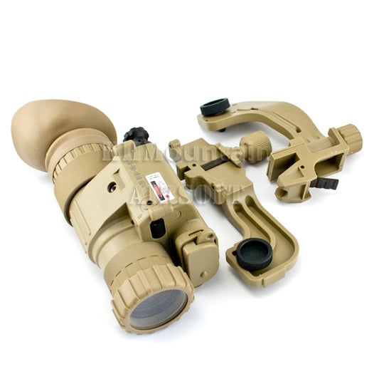 PVS14 / PVS-14 3X Magnifier Scope with Red Laser / TAN