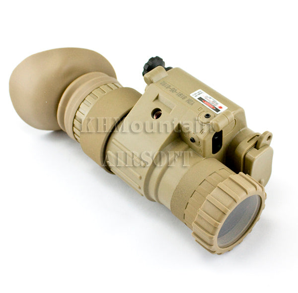 PVS14 / PVS-14 3X Magnifier Scope with Red Laser / TAN