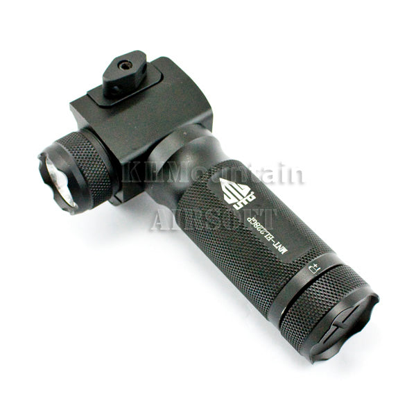 Full Metal Vertical Foregrip LED Flashlight with Red Laser / Bla