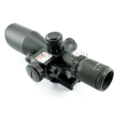 QD 2.5 - 10 x 40 Illuminated Rifle Scope /w Red Laser