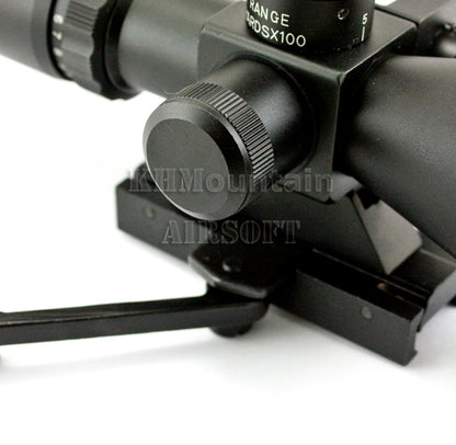 QD 2.5 - 10 x 40 Illuminated Rifle Scope /w Red Laser