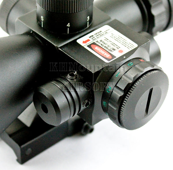 QD 2.5 - 10 x 40 Illuminated Rifle Scope /w Red Laser