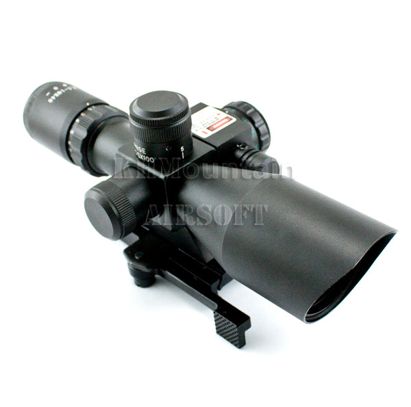 QD 2.5 - 10 x 40 Illuminated Rifle Scope /w Red Laser