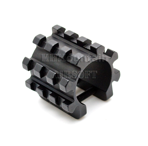 Aluminium 25mm Tube Mount /w 3 side 20mm Rail