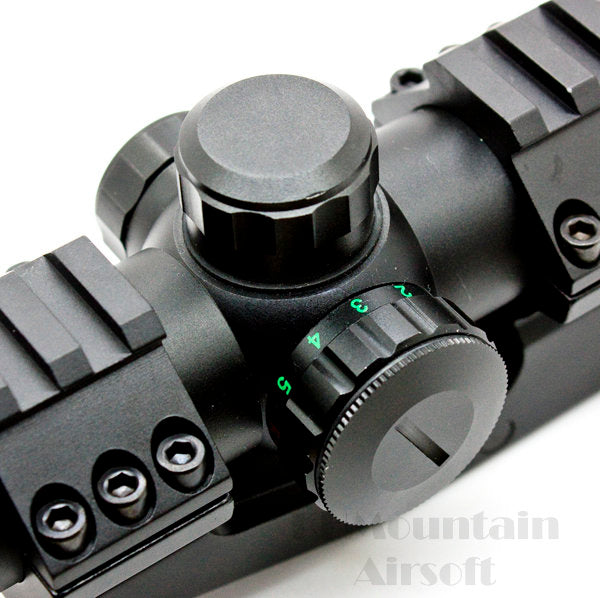 1-4 x 24 Red / Green Illuminated Rifle Scope (Cross)