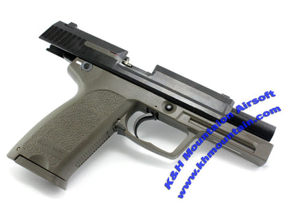 Full Metal LY USP .45 Gas Blowback Pistol / Green