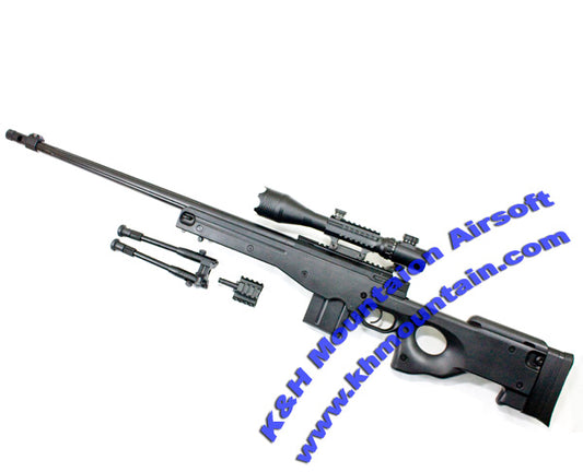 Well L96AWS Sniper Rifle with Scope and Bipod (MB4402D) / BK