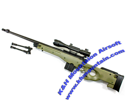 Well L96AWS Sniper Rifle with Scope and Bipod (MB4402D) / OD