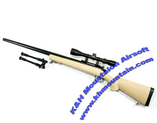 Well VSR-10 Sniper Rifle with Scope and Bipod (MB03D) / TAN