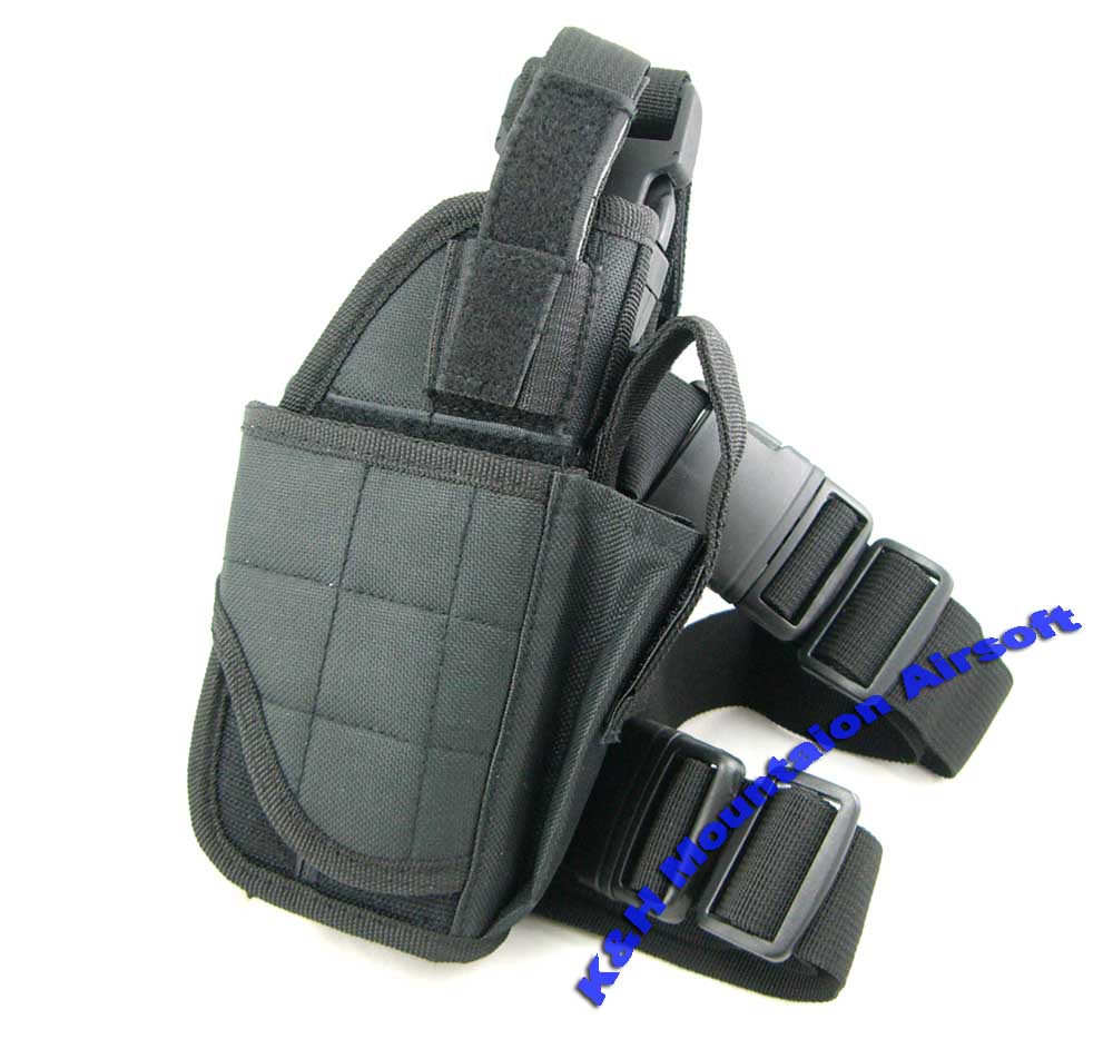 Military / Army Dropleg Pistol Holster in Black color