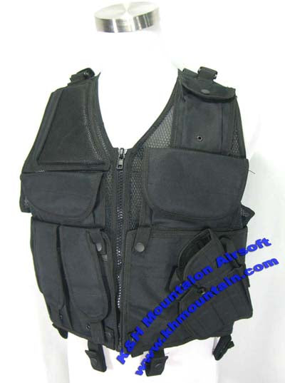 TAC-V1-N-B Tactical Assault Vest (Black)