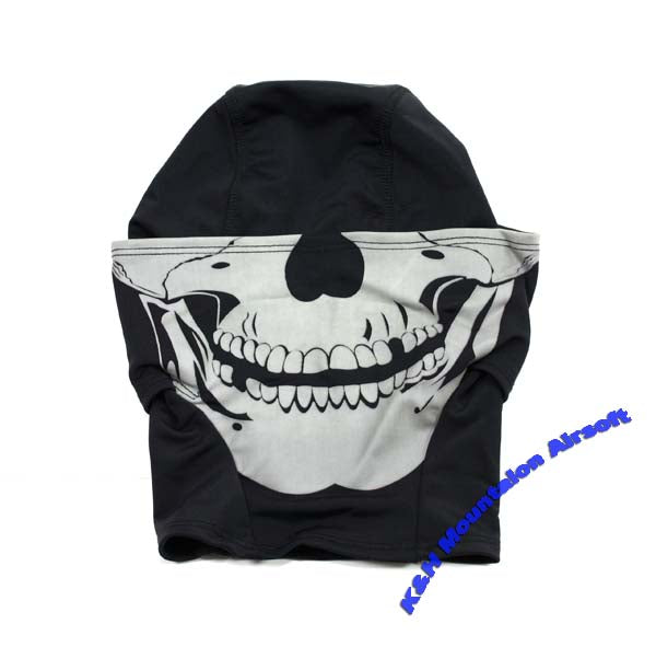 Full Face Protector with Glow Skull Hooded