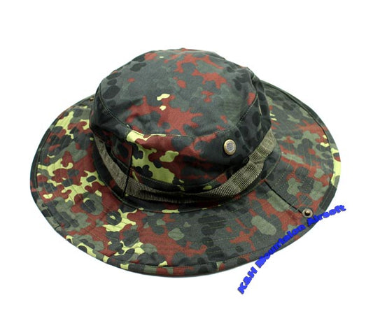 GERMAN Camo Military Boonie Hat / Woodland