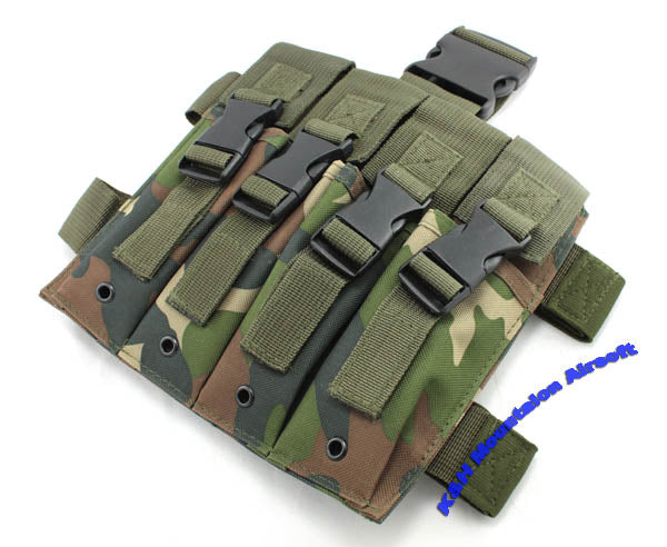 SWAT Four MP5 Magazine Dropleg Pouch (Woodland)