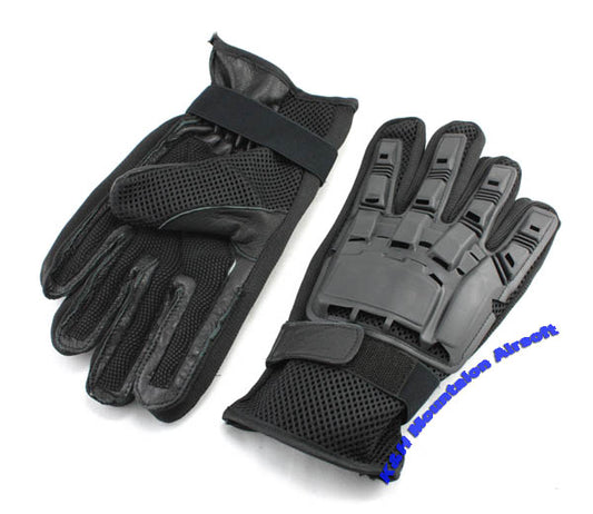 Tactical SWAT Full fingers gloves with plastic pad / L