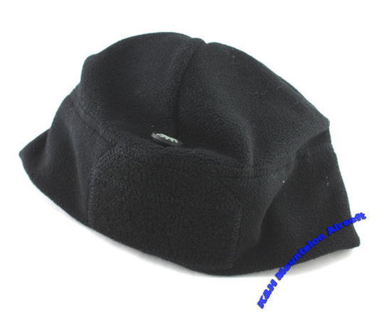 Fleece Watch Cap with Velcro Attatchement (Black)