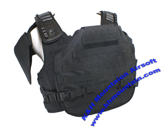 Tactical CP deluxe Armor Vest with shoulder production (Black)