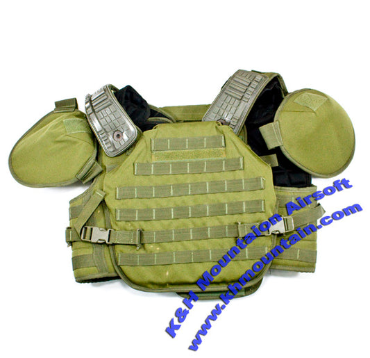 Tactical CP deluxe Armor Vest with shoulder production (Green)
