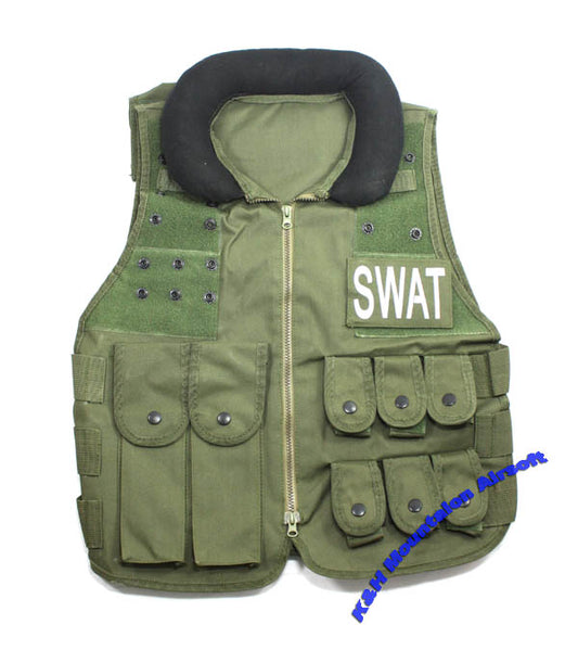 SWAT / Police Tactical Assault Hunting Vest in Green color