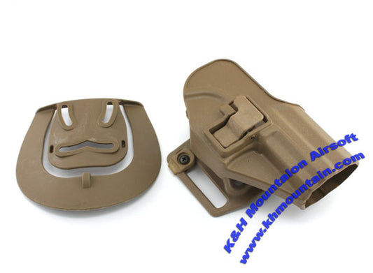 CQC style plastic holster for for USP / TAN