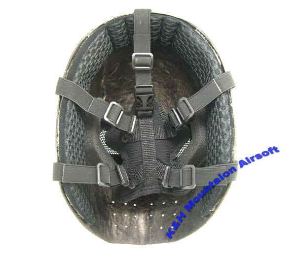 Angriman series full face army mask with mesh goggles / Black