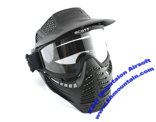 SCOTT Outdoor Sport Full Face Mask with Lens Goggle / Black