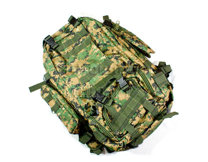 Versatile Molle Back Pack with Pouches / Digital Woodland