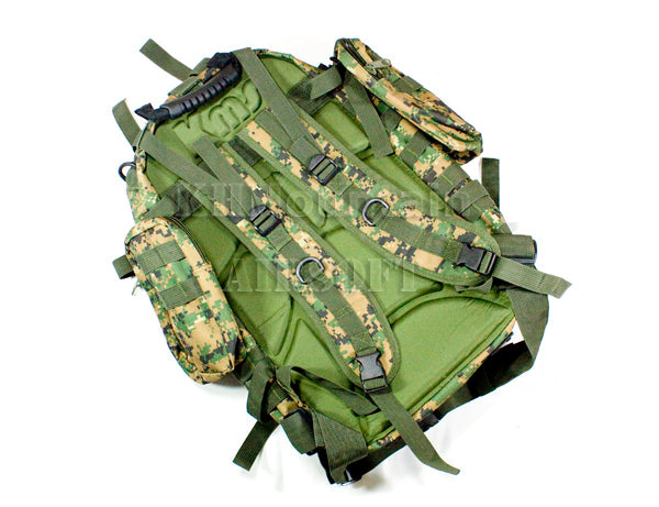 Versatile Molle Back Pack with Pouches / Digital Woodland