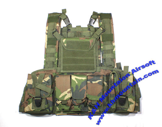Tactical RRV with Hydration Water Backpack Vest / Woodland