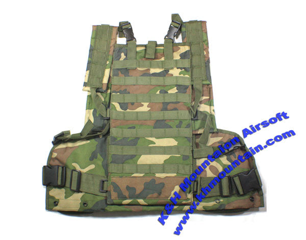 Tactical RRV with Hydration Water Backpack Vest / Woodland