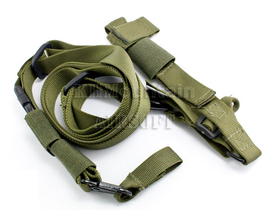 M16 Fix Stock 3-Point Tactical Rifle Sling / Green