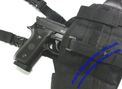 Tactical Molle Dropleg with Pistol & Mag Holster / Black