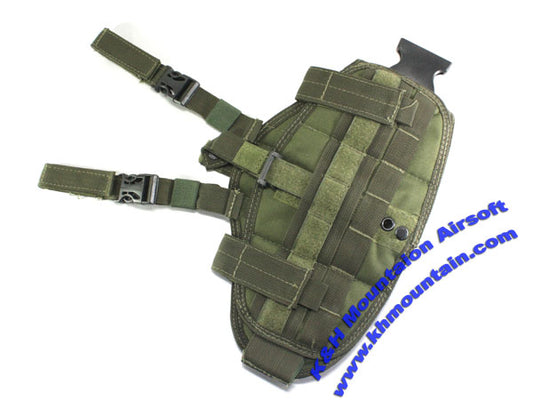 Tactical Molle Dropleg with Pistol & Mag Holster / Green