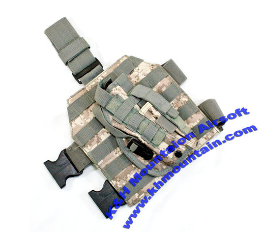 Tactical Molle Dropleg Platform with Pistol Holster / ACU