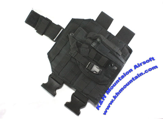 Tactical Molle Dropleg Platform with Pistol Holster / Black
