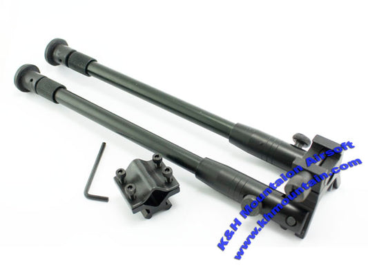 Full Metal Bipod For 20mm Rail & Rifle Barrel Mount / Long