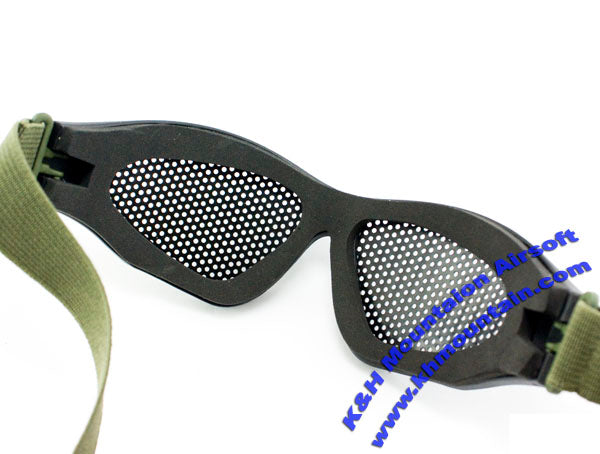 Military Glasses with Mesh / Green