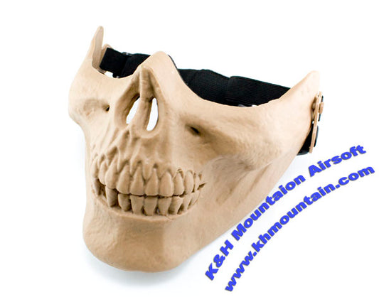 Skull Style Lower Face Plastic Mask / TAN