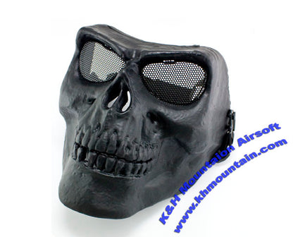 Cacique Plastic Full Face Skull Mask / Black