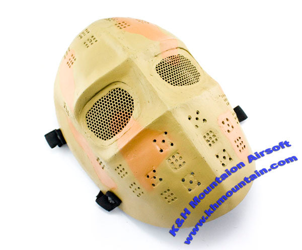 Hard Plastic Mask with mesh goggles / TAN