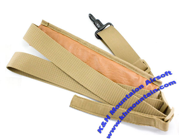 Military Rifle Sling with Soft Pad / TAN