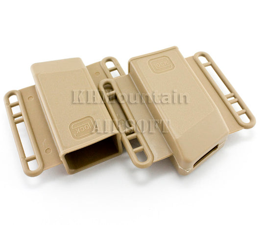 Plastic Magazine Pouch for Glock / TAN (a pair)