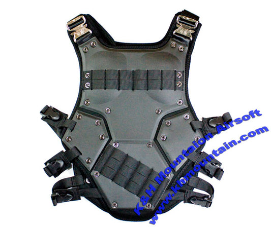 Tactical Body Armor Vest with Plastic Pad / Black
