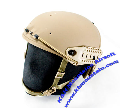 V3 硬質プラスチック ヘルメット 2 サイド レール付き / TAN