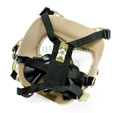 Full Face Protector Gas Mask with Fan Ventilation System / TAN