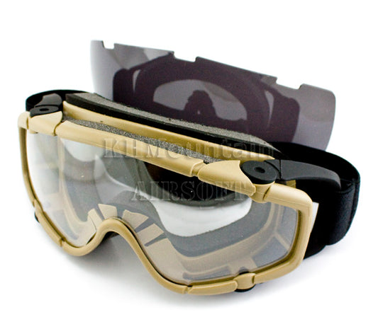 Tactical Goggles with Spare Len / TAN