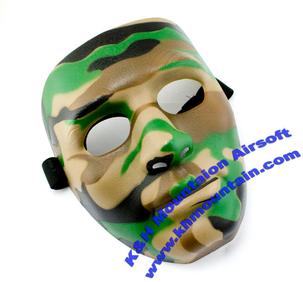 KOEI Man Face style plastic mask / Woodland