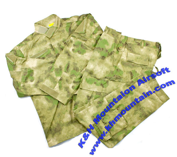 BDU Set with Shirt and Pants / A-TACS Woodland Pattern